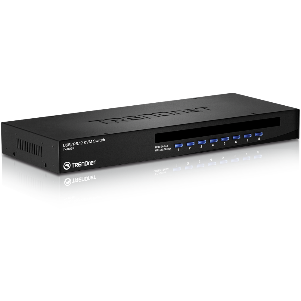 8-Port Rack Mount KVM Switch - TRENDnet TK-803R