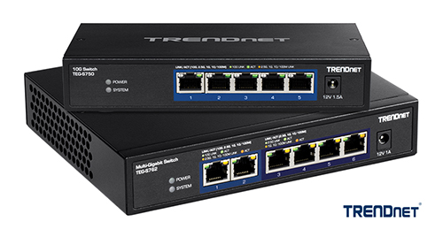 Switch de 5 portas 10G (TEG-S750) e switch de 6 portas 10G (TEG-S762)