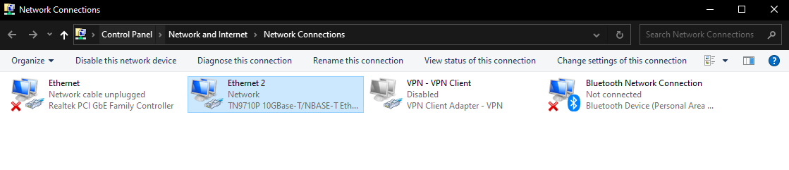 Select the Network Adapter