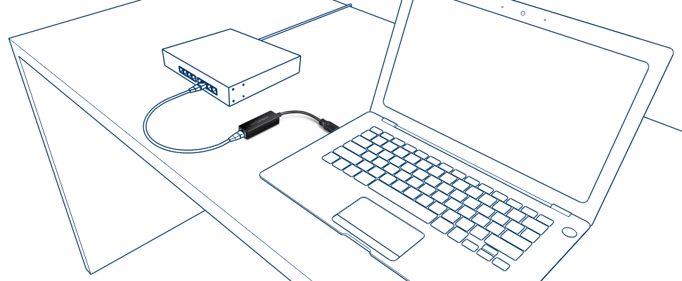 TU3-ETG, Trendnet Adaptateur réseau USB, 1Gbps, Fiche USB-A - Prise RJ45