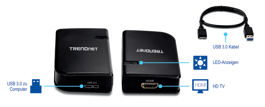 USB 3.0 zu HD TV Adapter - TRENDnet TU3-HDMI