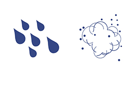 Two symbols indicating IP67 rating. The first symbol represents water resistance, and the second symbol indicates dust protection.