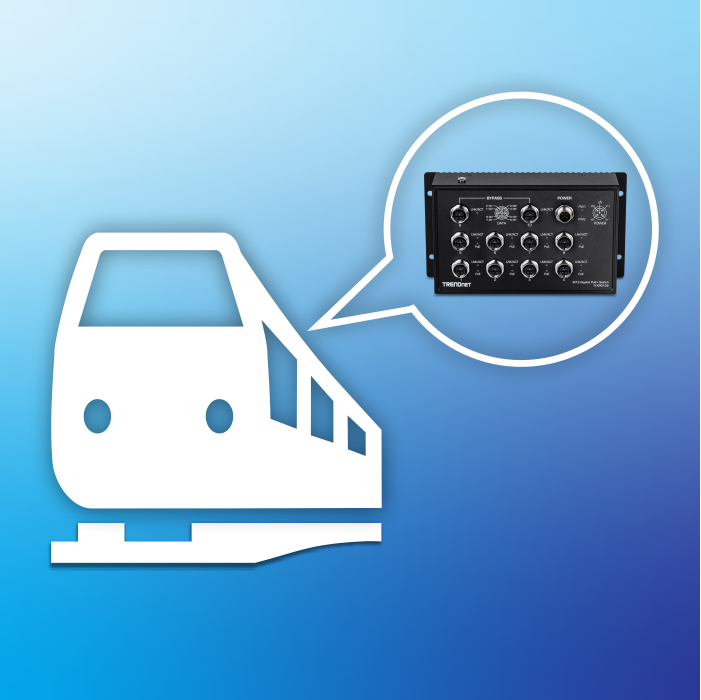 Image of TI-XPG102 switch supporting EN50155 Compliant interfaces for moving trains, and other rolling stock applications.