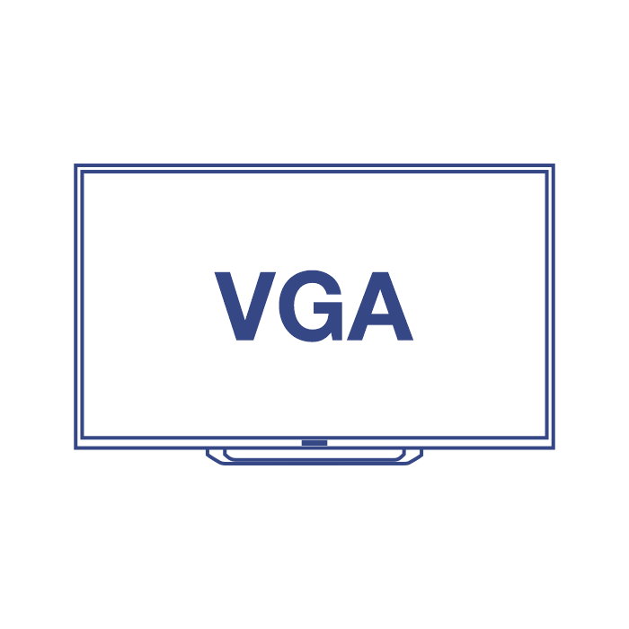 VGA logo on a screen diagram