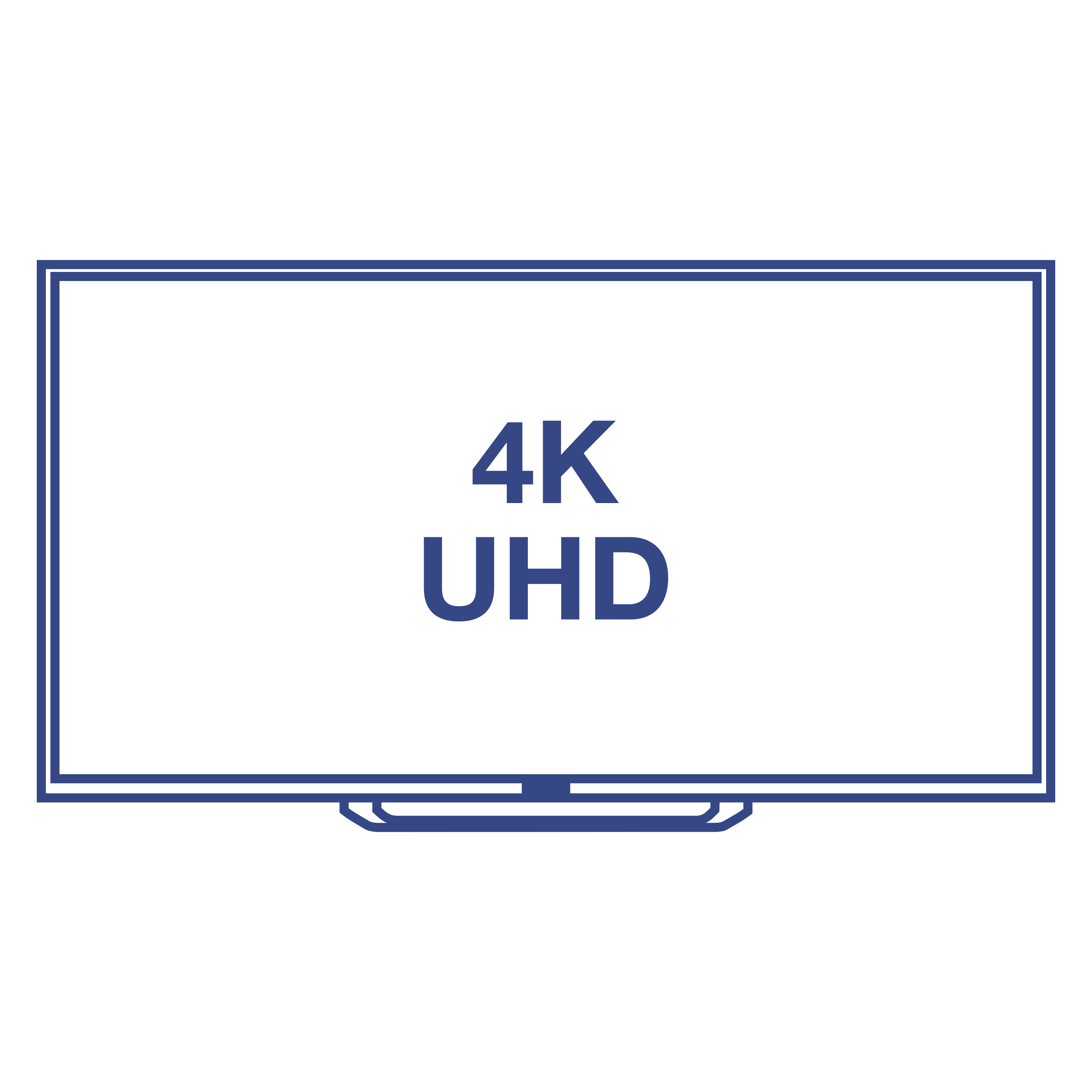 4K UHD logo on monitor.