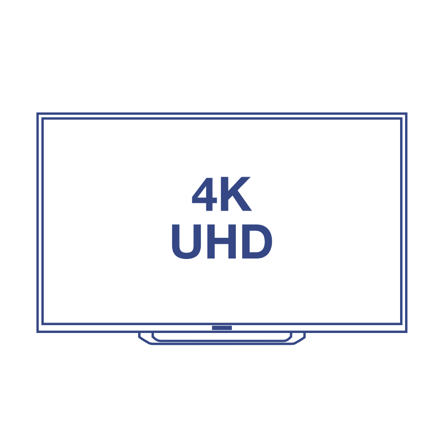 4K UHD logo on monitor.