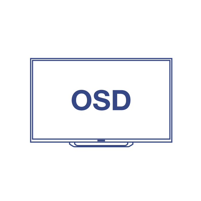 OSD logo on monitor.