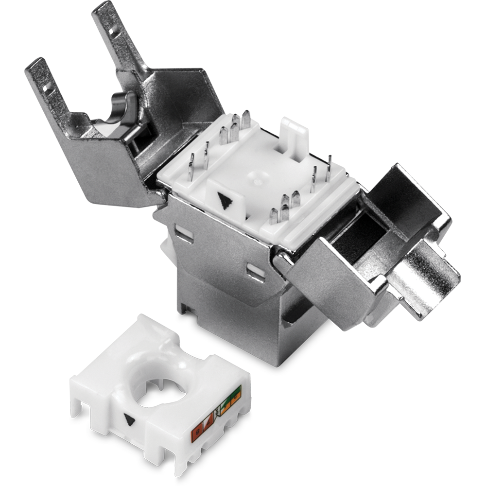 Shielded Cat6A Keystone Jack – 6-Pack - TRENDnet TC-K06C6A