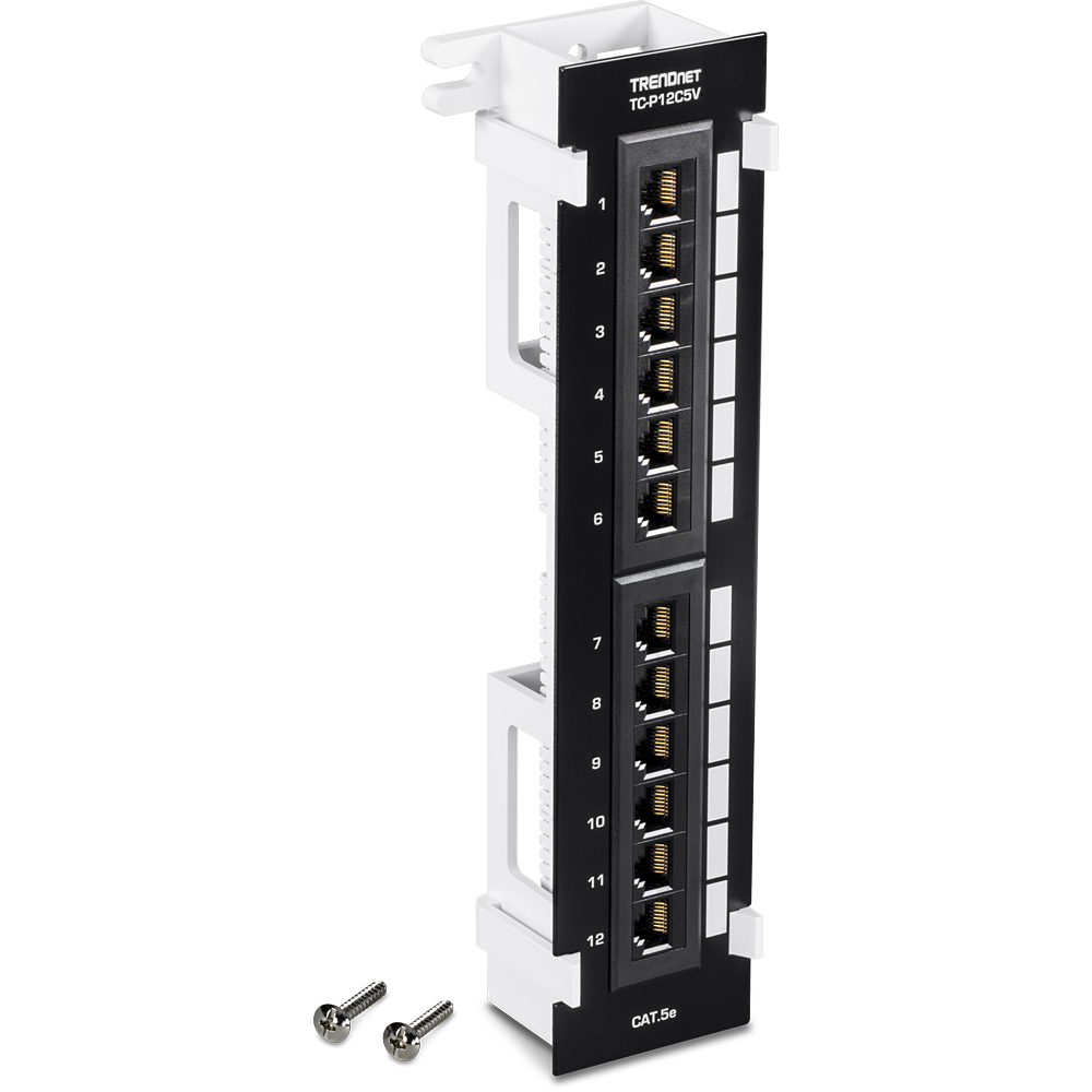 New 12 Port Cat5e Wall Mount  Surface Mount Patch Panel 