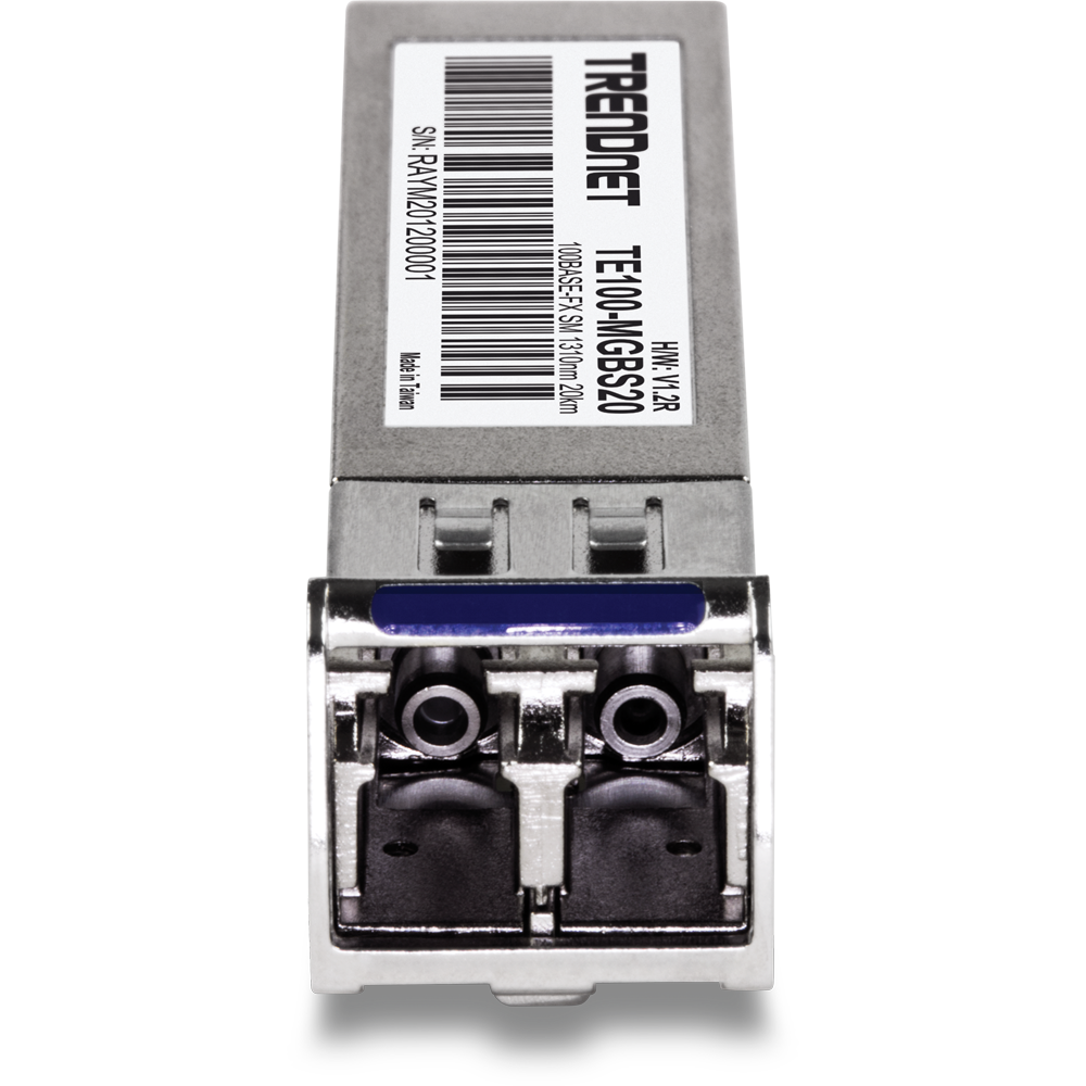 100Base-FX SFP Single-Mode LC Module (20 km) - TRENDnet TE100-MGBS20