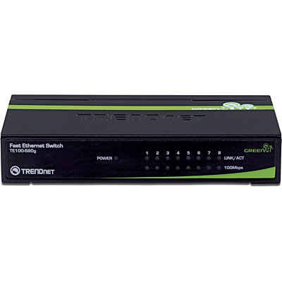8-Port 10/100Mbps GREENnet Switch - TRENDnet TE100-S80g