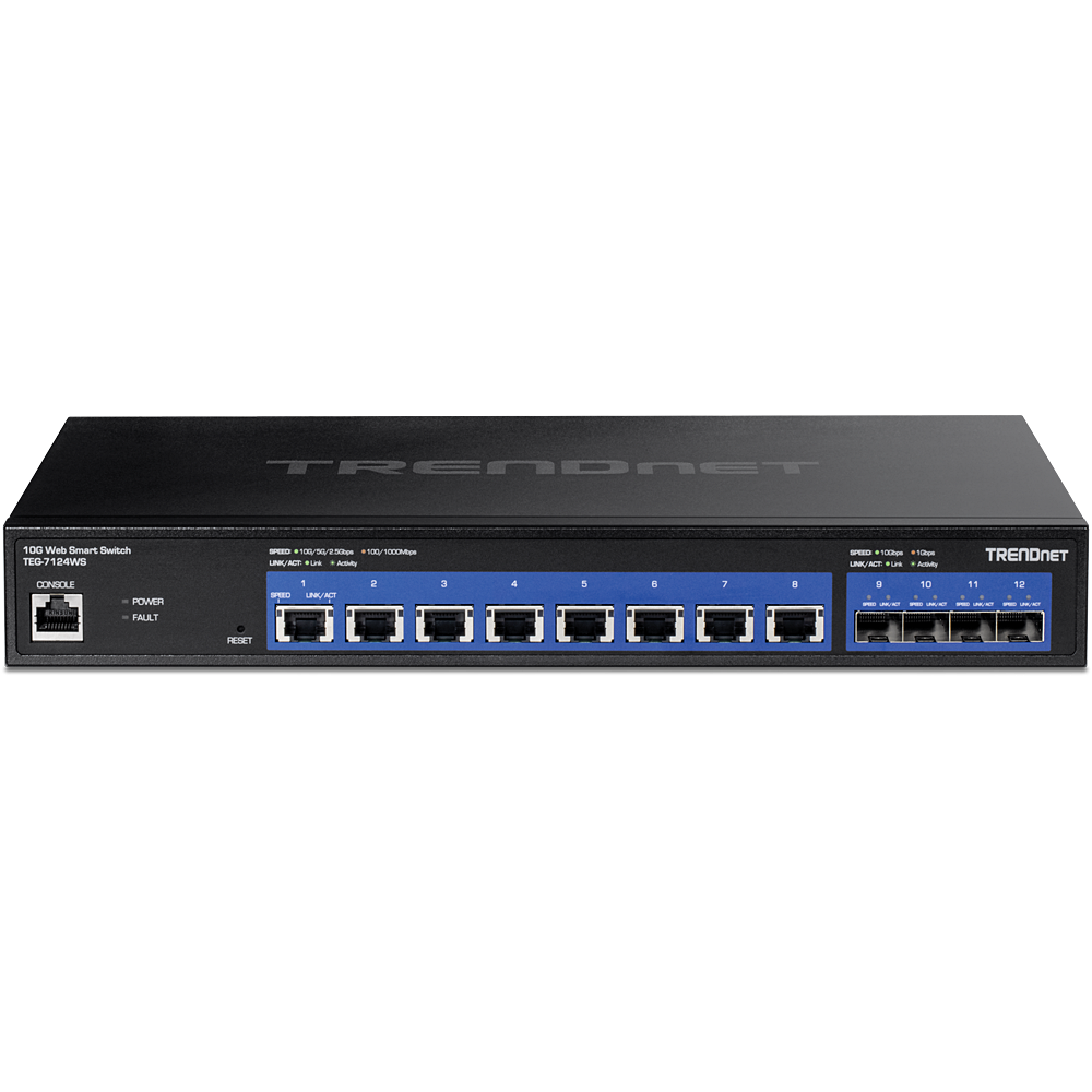 12-Port 10G Web Smart PoE+ Switch – 10Gb Managed Switch, switch 10gb 