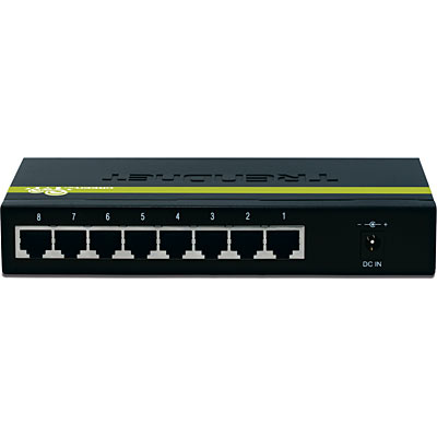 TRENDnet 8-Port 10G Switch, 8 x 10G RJ-45 Ports, 160Gbps Switching Capacity  Rack mountable, 10 Gigabit Network Connections, Lifetime Protection