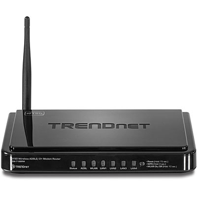 PC/タブレット PC周辺機器 N150 Wireless ADSL 2/2+ Modem Router - TRENDnet TEW-718BRM