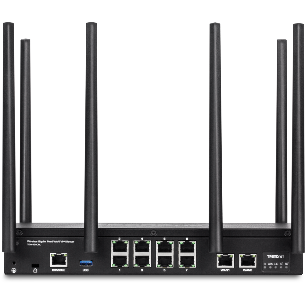 uddybe specielt Ord AC3000 Tri-Band Wireless Gigabit Dual-WAN VPN SMB Router - Business Router  - TRENDnet TEW-829DRU