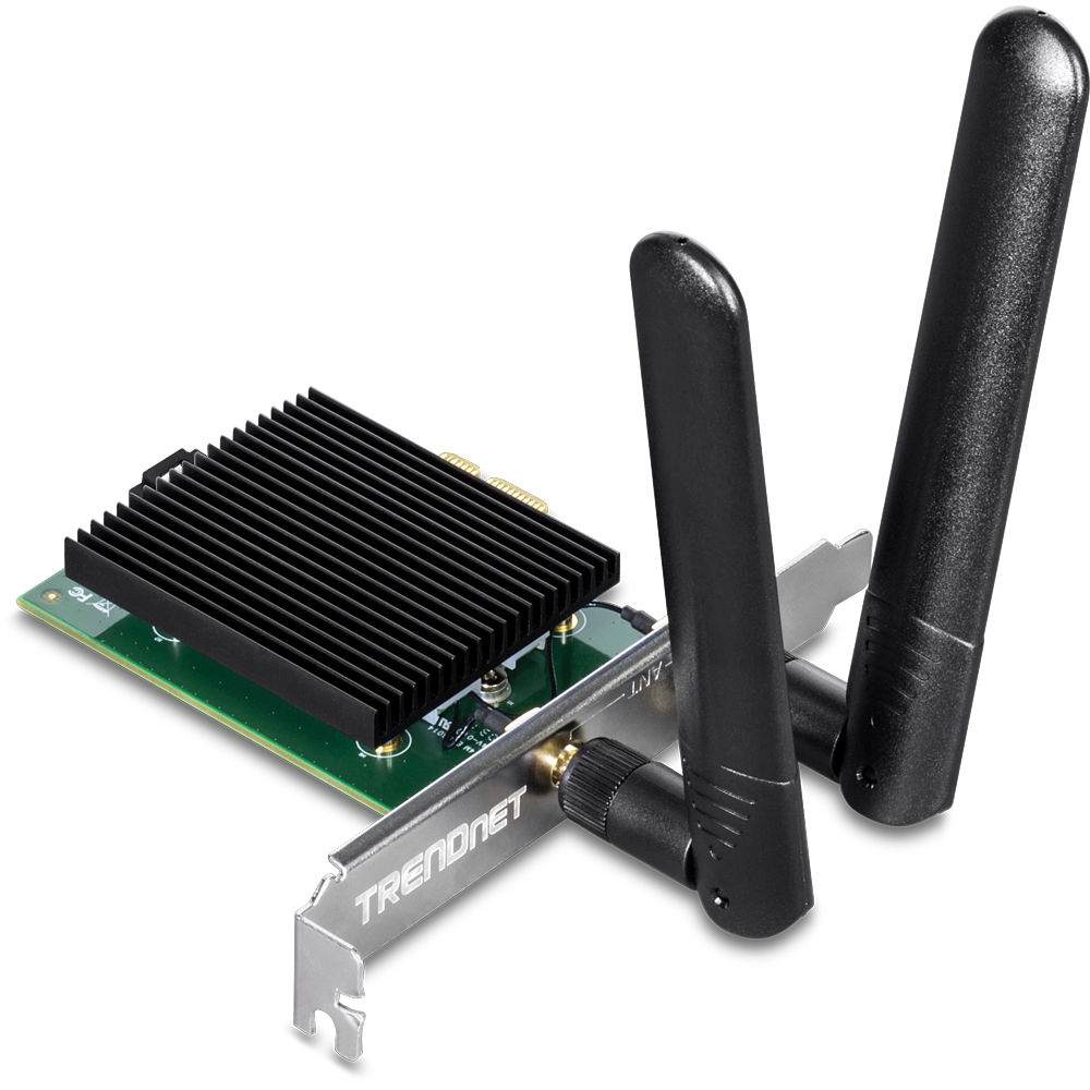 Adaptador wireless PCIe AX3000 de banda dual y Bluetooth® 5.2 (clase 2) -  TRENDnet TEW-907ECH