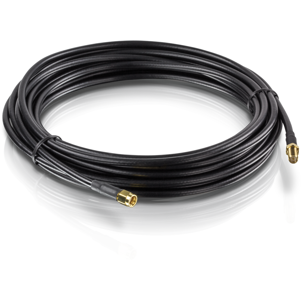 TRENDnet Low Loss RP-SMA Male to RP-SMA Female Antenna Cable TEW-L106 6 m 3.0 dB Max Signal Loss 19.6 ft. 