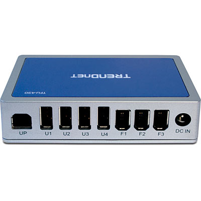 agujero Novia Espectacular 7-Port USB/FireWire Combination Hub - TRENDnet TFU-430