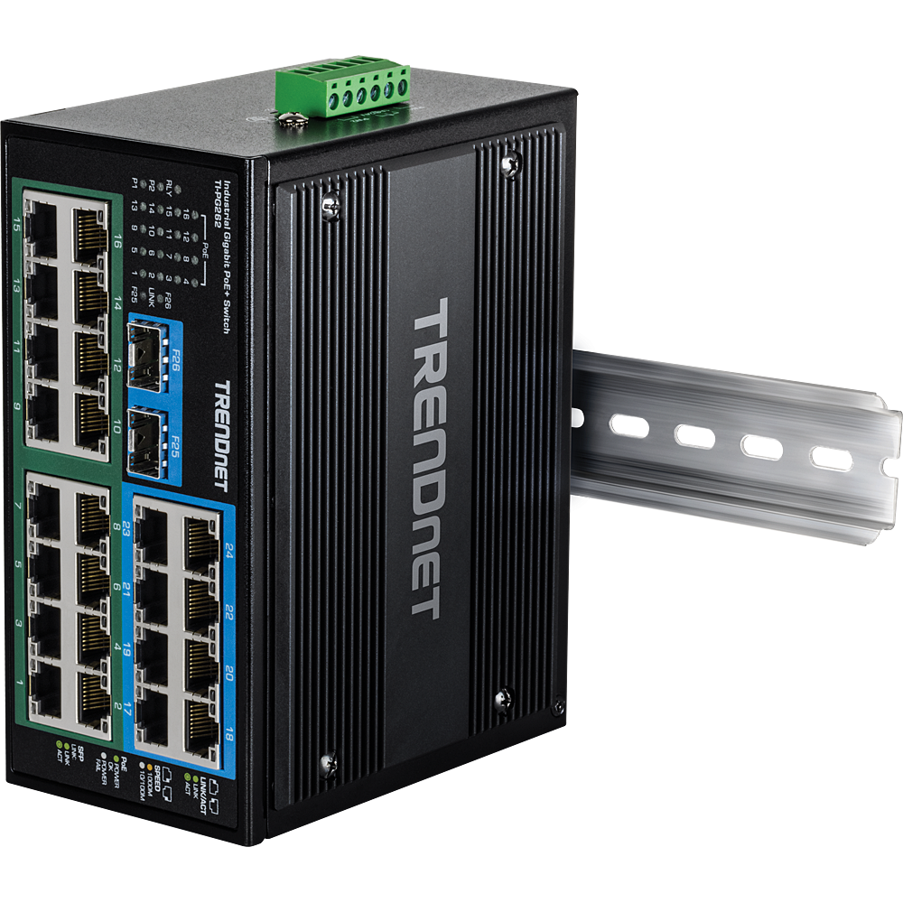 32-Port Industrial Rackmount Managed Switch, 10G