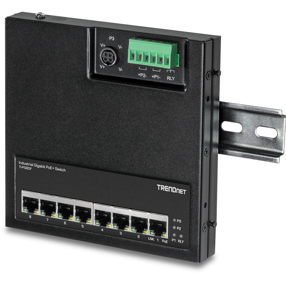 Commutateur PoE Gigabit Ethernet à 16 ports avec boîtier métallique, f