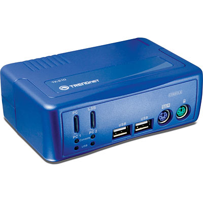 2-Port PS/2 / USB KVM Switch Kit w/ Audio - TRENDnet TK-210K