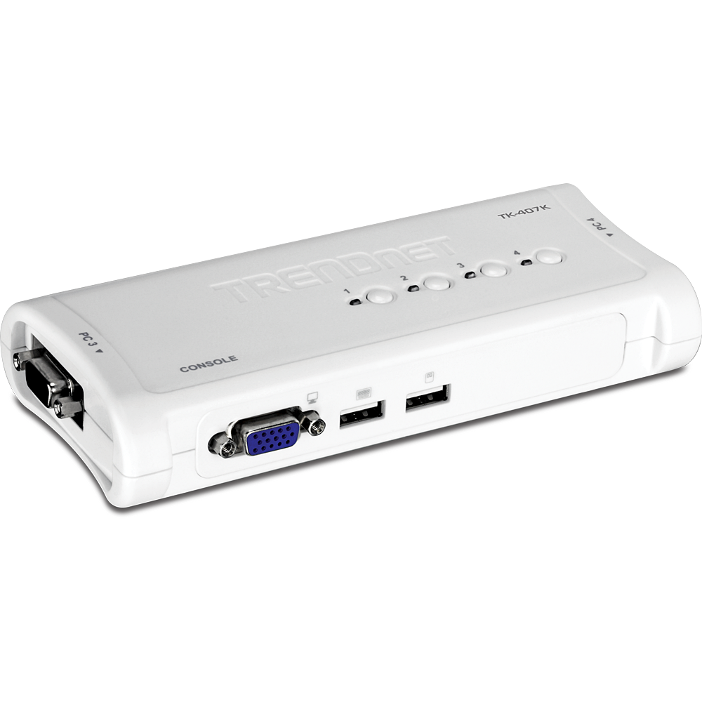 4-Port USB KVM Switch Kit - TRENDnet TK-407K