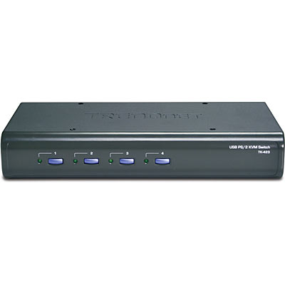TK-423K TRENDnet 4-Port USB/PS2 KVM Switch and Cable Kit with Audio