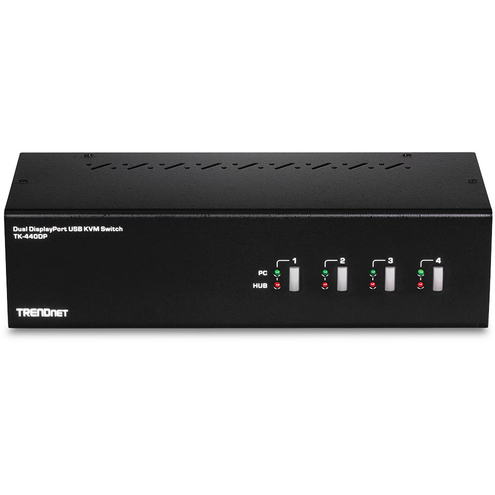 2-Port Dual Monitor DisplayPort KVM Switch - TRENDnet TK-240DP