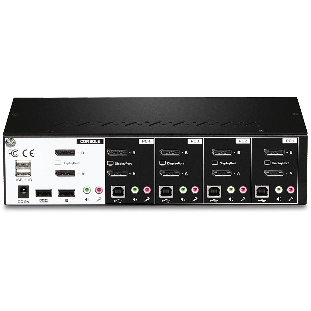 4-Port Dual Monitor DisplayPort KVM Switch – DisplayPort KVM Switch  TRENDnet TRENDnet TK-440DP