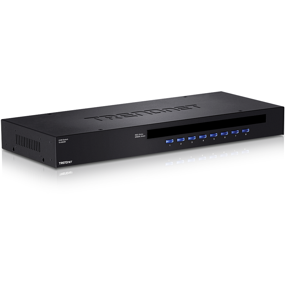 8-Port Rack Mount KVM Switch - TRENDnet TK-803R