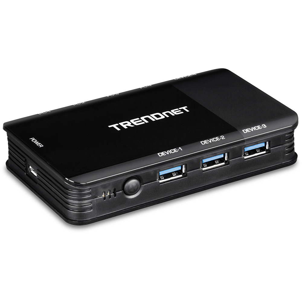 Switch de 4 puertos USB 3.1 para compartir dispositivos entre 4  computadoras - TRENDnet TK-U404