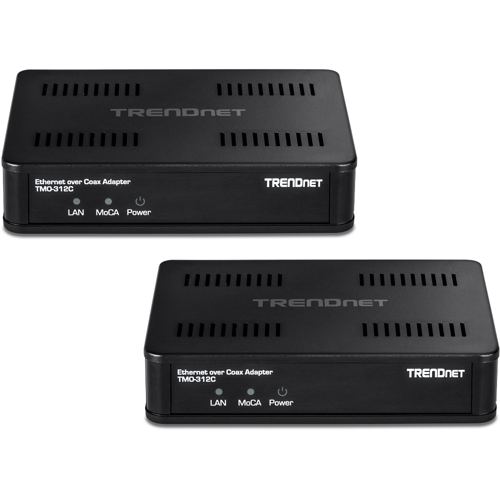 Adaptateur Ethernet via câble coaxial 2,5Gb/s (Kit de 2) - TRENDnet  TMO-312C2K