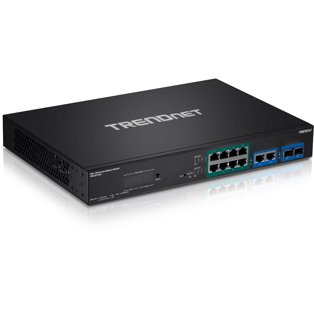 12-Port Gigabit PoE+ Smart Surveillance Switch – ONVIF(r) Switch