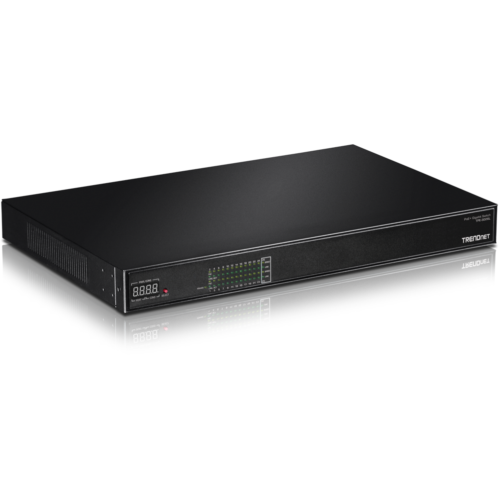 26-Port Gigabit 400 Watt AV PoE+ Switch - TRENDnet TPE-3026L