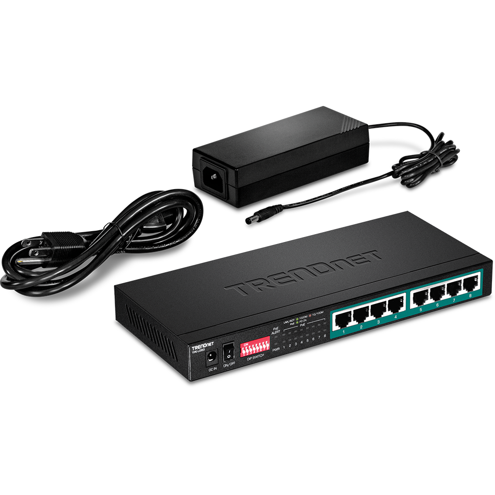 8 Port PoE Powered Switch