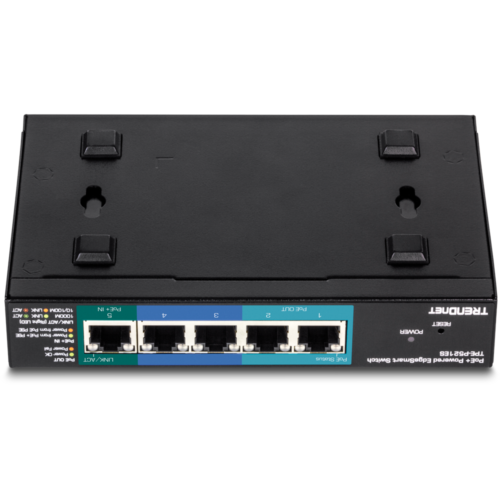 5-Port Gigabit PoE+ Powered EdgeSmart Switch with PoE Pass Through -  TRENDnet TPE-P521ES