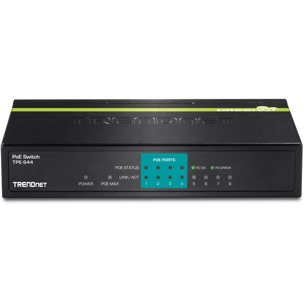 8-Port 10/100 Mbps PoE Switch - TRENDnet TPE-S44