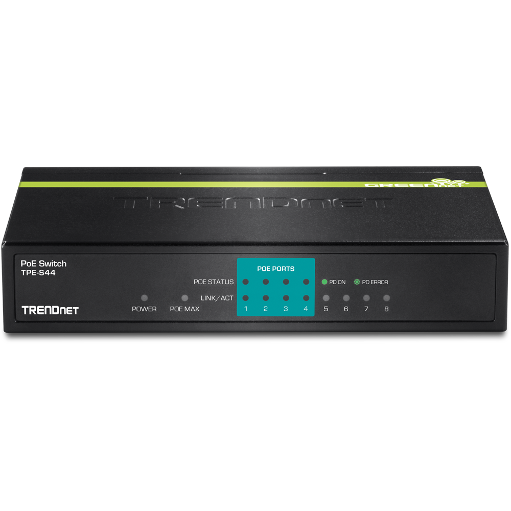 8-Port 10/100Mbps PoE Switch - TRENDnet TPE-S44