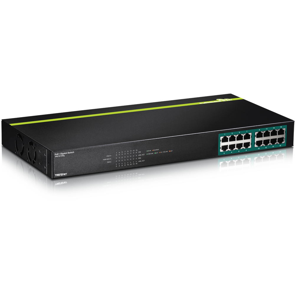 16-Port Gigabit PoE+ Switch - TRENDnet TPE-TG160g