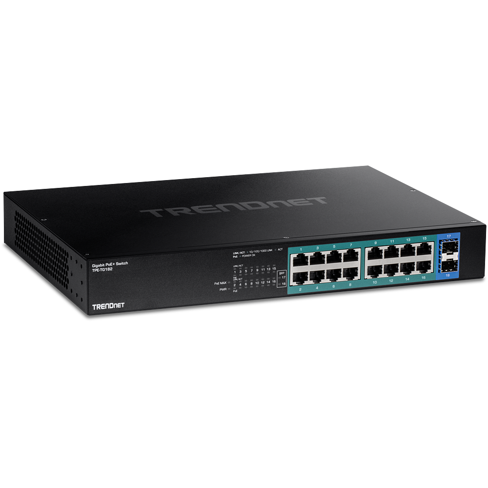 16-Port Gigabit PoE+ Switch – Unmanaged PoE Switch