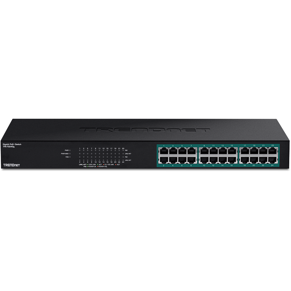 24-Port Gigabit PoE+ Switch - TRENDnet TPE-TG240g