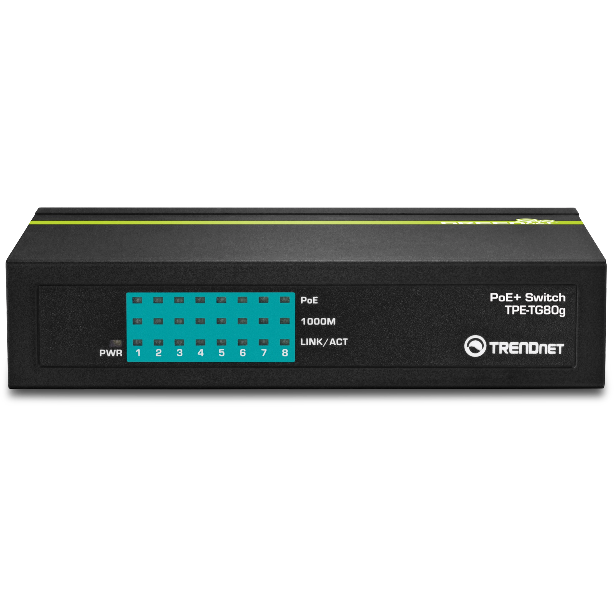 8-Port Gigabit GREENnet PoE+ Switch - TRENDnet TPE-TG80g 8-Port Gigabit GREENnet PoE+ Switch - TRENDnet TPE-TG80g