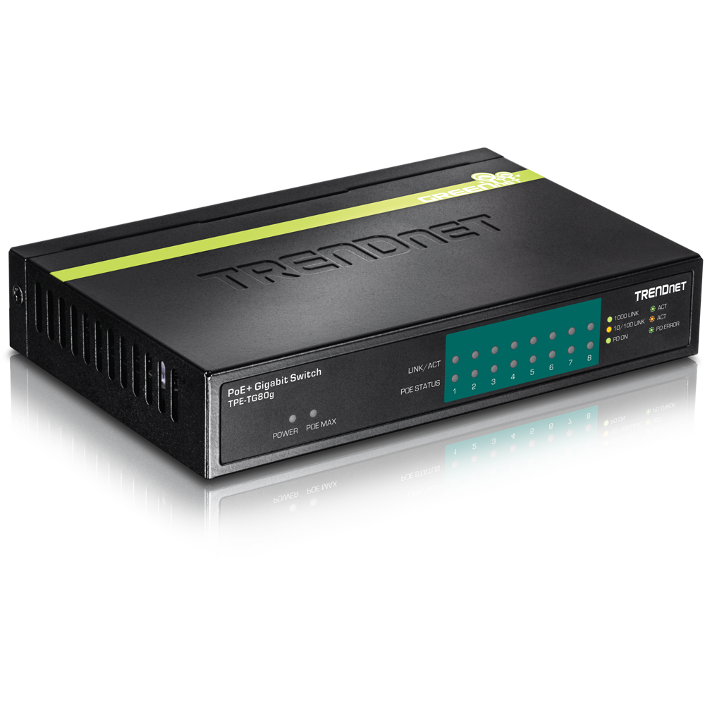 Switch Gigabit PoE+ de 8 puertos Switch Gigabit PoE+ de 8 puertos