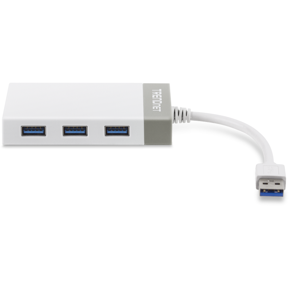 USB 3.0 to Gigabit Adapter + USB Hub - TRENDnet TU3-ETGH3