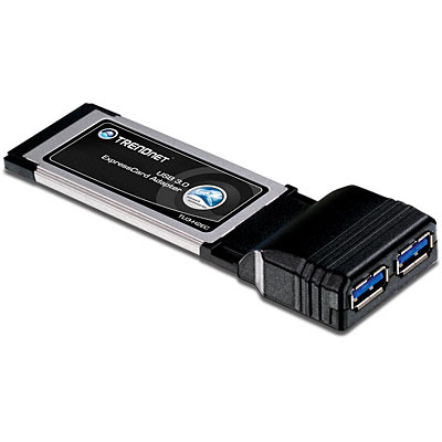 lanzador Jugando ajedrez orificio de soplado 2-Port USB 3.0 ExpressCard Adapter - TRENDnet TU3-H2EC