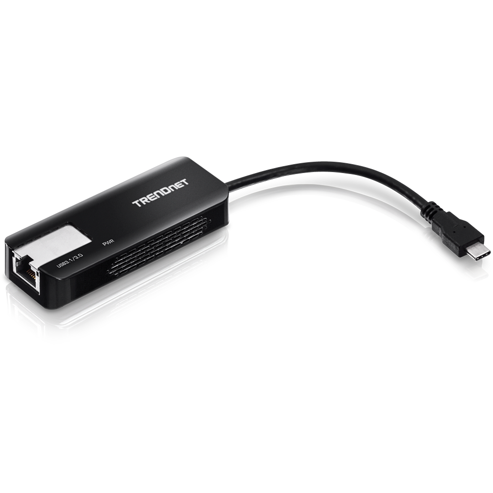 Adaptateur USB-C vers Ethernet et USB-C noir - Atom