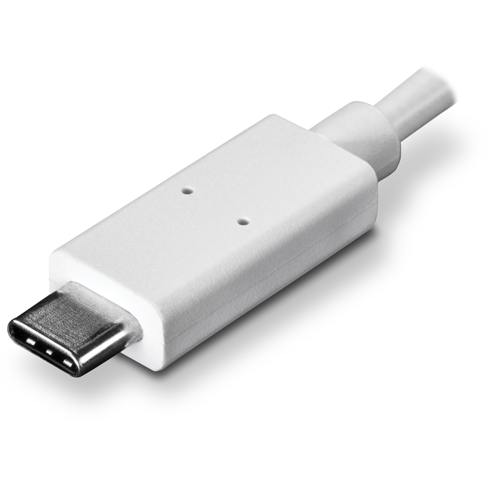 White Trendnet 4-Port USB3.0 Mini Hub 
