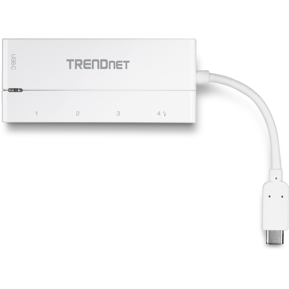 TRENDnet USB 3.0 Hub Mit 4 Ports – Erweitere Deinen USB-C Anschluss, Plug & Play