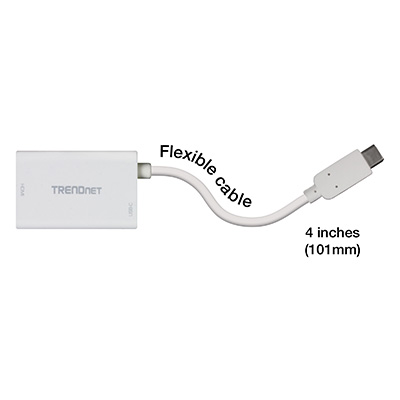 Adaptateur USB-C vers HDMI avec alimentation électrique - TRENDnet TUC-HDMI2