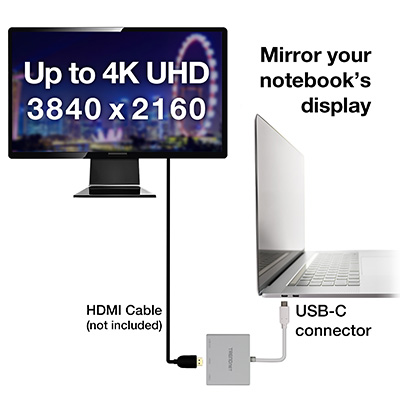 USB-C to HDMI Adapter with Power Delivery - USB-C Adapter - TRENDnet  TUC-HDMI2